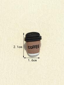 1pair Creative Coffee Design Drop Earrings For Women For Daily Decoration - Multicolor - View 9