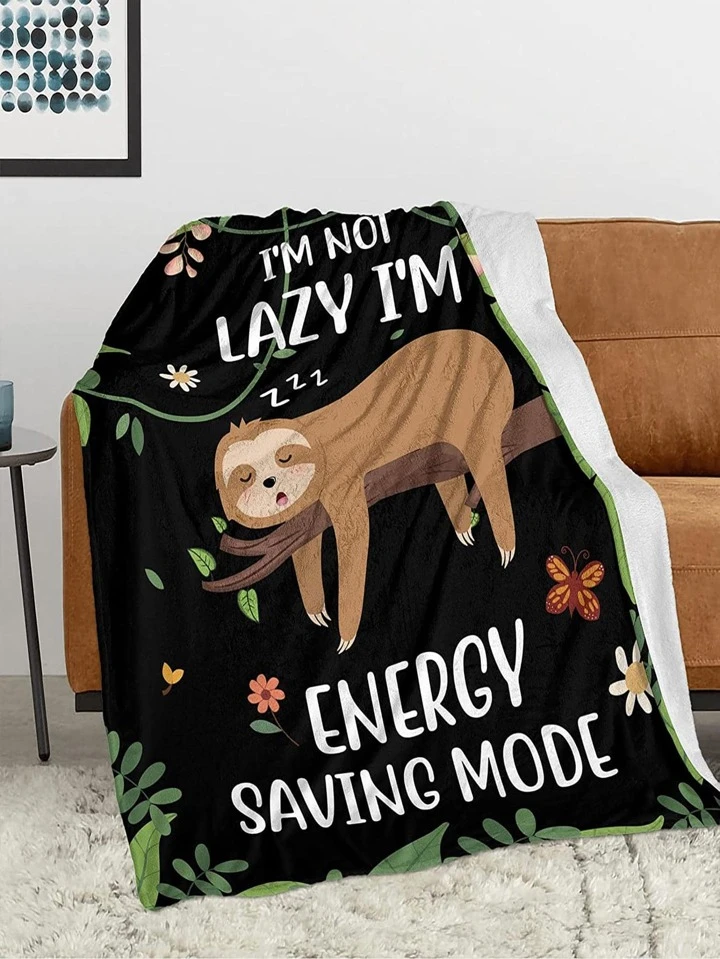 1pc Sloth Pattern Blanket, Cartoon Warm Blanket For Home | SHEIN USA