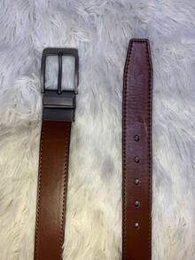 男士休閒腰帶，適用於日常穿著，在學校、假期或日常外出穿著，可作為男友、學生的禮物 - 黑色 - 查看 4