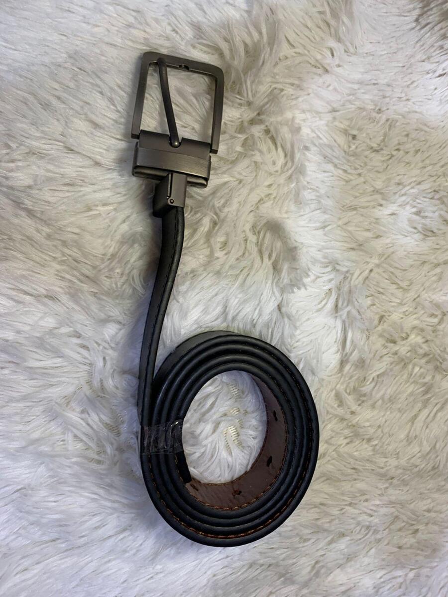 男士休閒腰帶，適用於日常穿著，在學校、假期或日常外出穿著，可作為男友、學生的禮物 - 黑色 - 查看 1