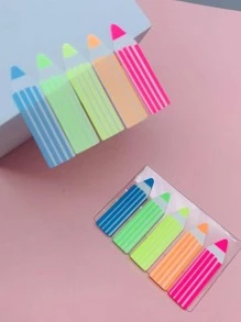 1set Colorful Arrow Shaped Sticky Notes - Multicolor - View 3