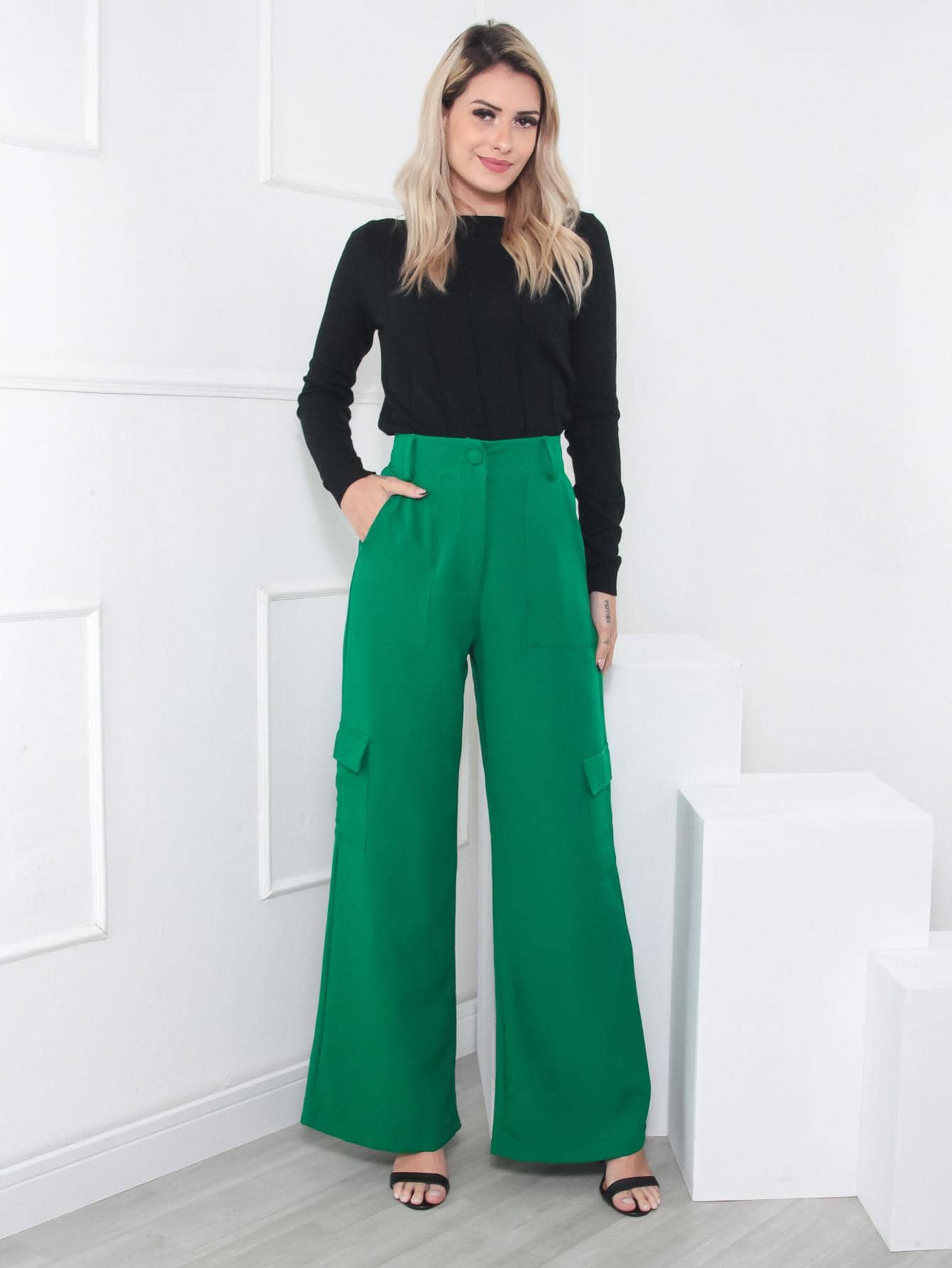 Women Pants - màu xanh lá - Xem 1