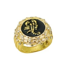 1 Miếng Đúng mốt bọ cạp Chi tiết Đồ trang trí Rhinestone Nhẫn Cho nam giới Đối với Qủa tặng Hợp kim kẽm Vàng Vàng - Vàng - Xem 5