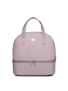 Túi Satchel tối giản Tay cầm đôi Túi ăn trưa vừa - Màu tím hoa cà - Xem 1