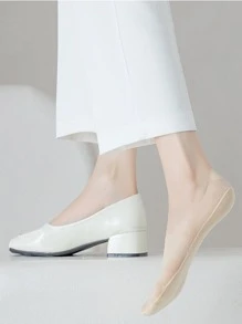 Frauen 4 Paar Unsichtbare Socken mit Einfarbig rutschfest lässig Für Frühling und Sommer