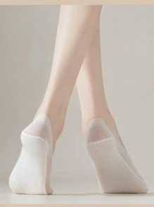 Frauen 4 Paar Unsichtbare Socken mit Einfarbig rutschfest lässig Für Frühling und Sommer