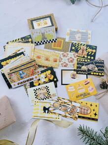 裝盒的方形彩貼,適用於彈珠筆日誌,創意 Ins 風格文具貼紙,兒童日記剪貼簿材料紙裝飾貼紙 - 彩色 - 查看 1