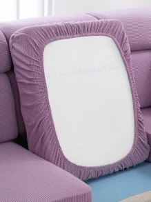 1pc Mauve Purple Sofa Seat Cushion Cover, Minimalist Polyester Anti-slip Stretchy Sofa Cushion Cover For Home - Mauve Purple - View 4