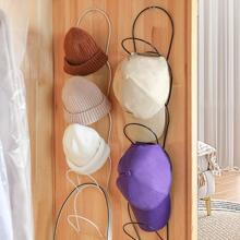 3入組無痕帽子收納架、圍巾掛鉤、門後壁掛式帽架、包袋和布料整理架、多層外套和帽架 - 白色 - 查看 3