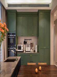 1 cuộn Giấy dán tường tự dính Pvc Matte Green dày - xanh quân đội - Xem 3