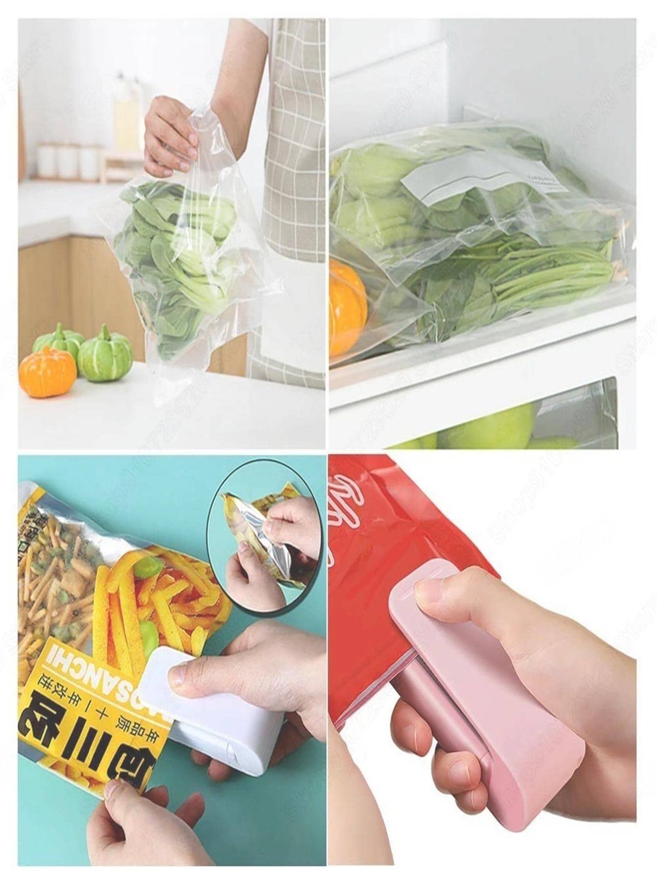 Mini Heat Bag Sealing Machine Package Sealer Bags Thermal Plastic Food