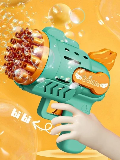 1 Pieza Máquina De Burbujas, Pistola De Burbujas De 29 Agujeros Con Luces De Flash De Colores, Máquina Creadora De Burbujas Para Niños, Adultos Y Bebés, Juguetes Sopladores De Burbujas Para Lanzamiento De Cohetes En Fiestas De Cumpleaños, Bodas Y Verano (no Contiene Batería Ni Líquido De Burbujas)(algunas Partes Pueden Ser Al Azar)