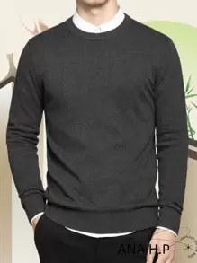 Men Sweaters - Màu xám đen - Xem 1