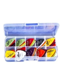 Set 50 Plumillas Puas Para Guitarra Con Caja Alice Picks - Multicolor - Ver 1