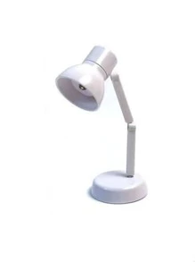 1pc ABS Book Light, Modern White Foldable Clip Eye Protection Reading Desk Lamp For Home - White - View 1