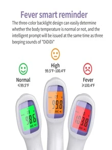 1 Piece Modern Handheld ABS Digital Thermometer For Home - 白色 - 查看 2
