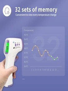1 Piece Modern Handheld ABS Digital Thermometer For Home - 白色 - 查看 4