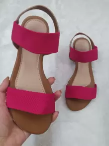 Women Flat Sandals - 玫紅色 - 查看 1