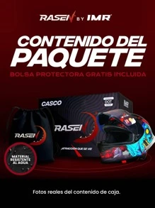 Casco para moto con certificación DOT Modelo Zombie - Multicolor - Ver 8
