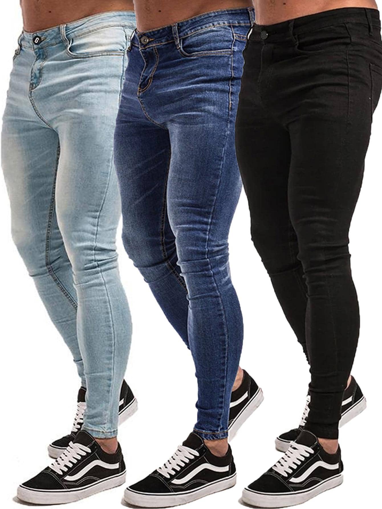 Men Jeans - 彩色 - 查看 1