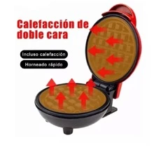 Mini Waflera electrica en forma de circulo - Rojo - Ver 4