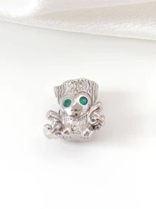 1pc Creative Cubic Zirconia Decor Cartoon Tree Stump Design DIY Bead For Women For DIY Jewelry Making