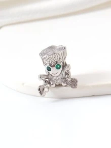 1pc Creative Cubic Zirconia Decor Cartoon Tree Stump Design DIY Bead For Women For DIY Jewelry Making