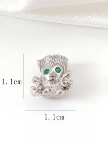 1pc Creative Cubic Zirconia Decor Cartoon Tree Stump Design DIY Bead For Women For DIY Jewelry Making