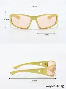 1副女士鏤空星星護目鏡適用於日常使用 - 香檳色 - 查看 5