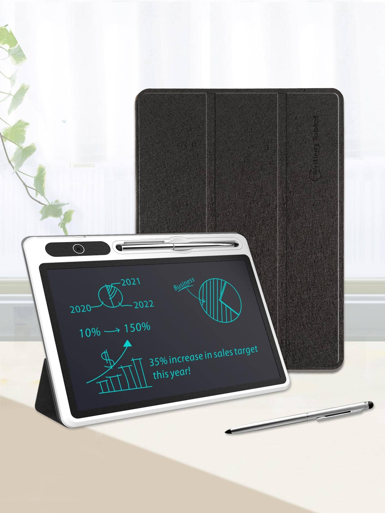 1pc 9.3 Inch ABS Digital Tablet - Black - View 1