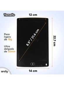 Pizarrón Mágico 8.5″ Pulgadas LCD Borrable - Negro - Ver 3