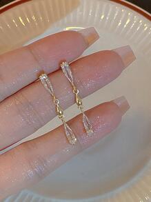 方晶鋯石耳墜 - 彩色 - 查看 2