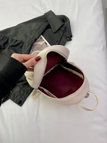 Mini Simple Backpack, Lightweight And Versatile Backpack - Beige - View 5