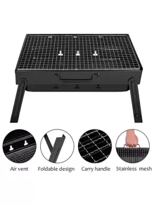 Folding Rotisserie Portable Grill Multipurpose Carbon Rotisserie - 黑色 - 查看 3