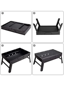 Folding Rotisserie Portable Grill Multipurpose Carbon Rotisserie - 黑色 - 查看 4