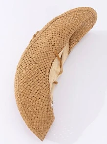 Trang trí dây thừng rỗng Mũ rơm - Màu Khaki - Xem 5