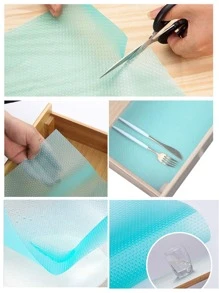 4pcs/set EVA Drawer Liner, Modern Waterproof Shelf Liner For Home - Pink - View 6