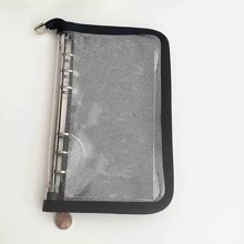 1 Miếng A6 Kích thước Hàn Quốc PVC Long lanh Giấy Loose Dây kéo Cái túi Hộp đựng Đối với Người dự định , Thẻ , Album ảnh - Màu xanh lam - Xem 3