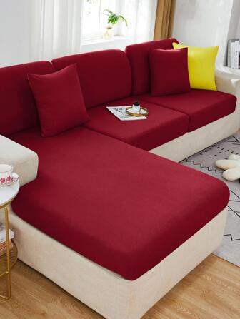 1pc Solid Stretchy Sofa Seat Cover