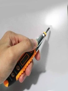 Caneta detector de voltagem e corrente elétrica digital LCD CNTT-D10 AC/DC/12V a 250V - Amarelo - Visão 8