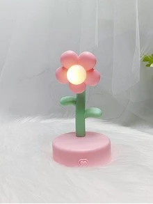 1pc Flower Design Night Light - Pink - View 2