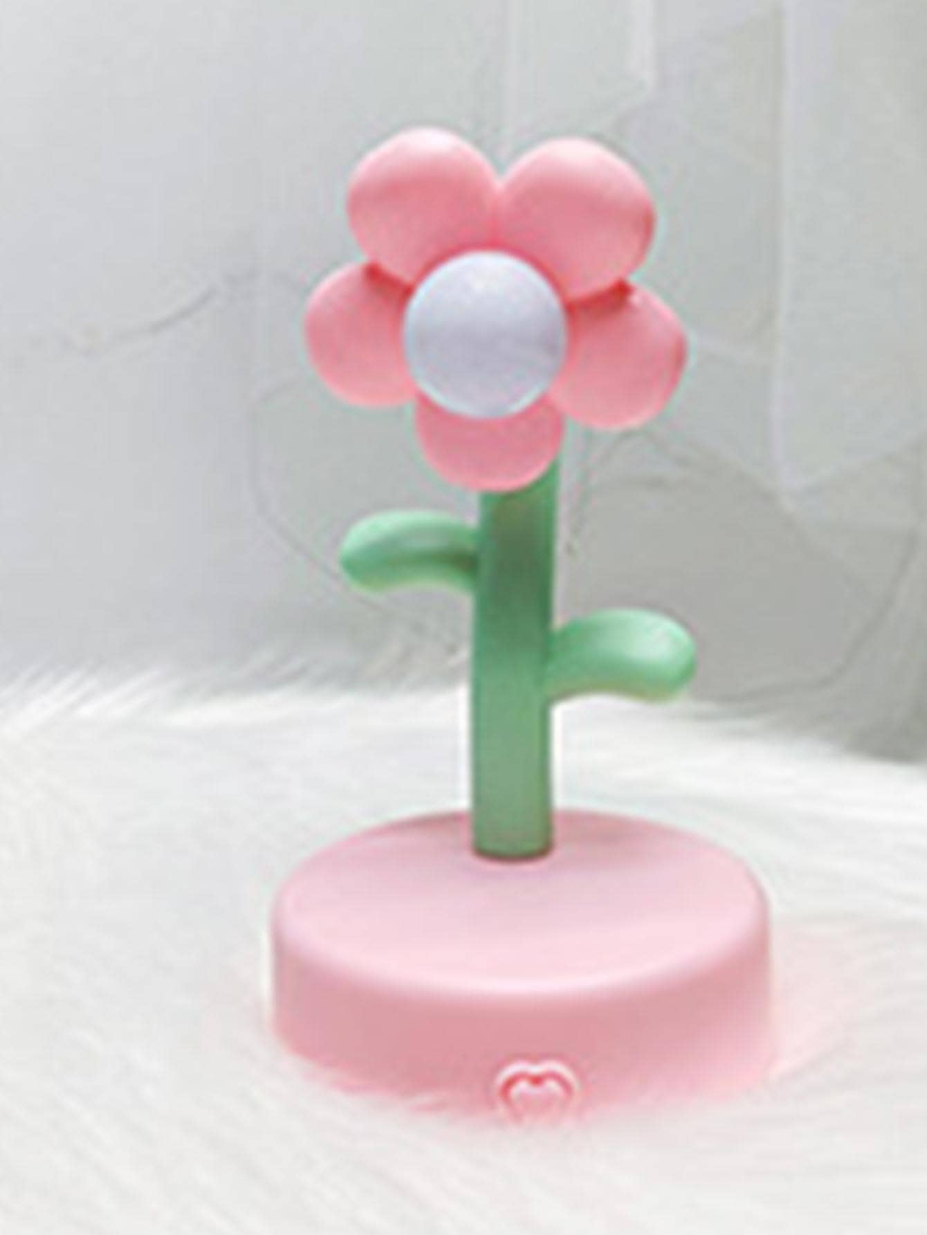 1pc Flower Design Night Light - Pink - View 1