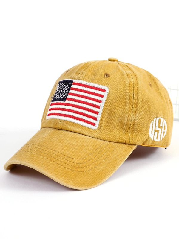 American Flag Embroidered Baseball Cap SHEIN USA