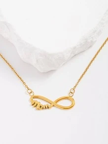 1 Máy Tính Inox Thời Trang Chữ Trang Trí Biểu Tượng Vô Cực Vòng Tay Nữ Cho Ngày Của Mẹ Tặng - Vàng - Xem 1