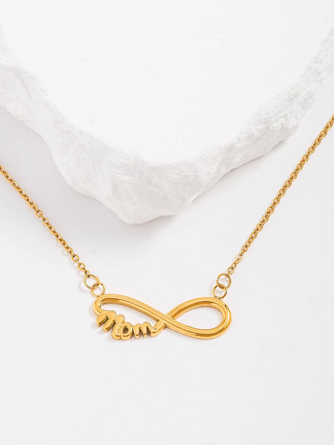 1 Máy Tính Inox Thời Trang Chữ Trang Trí Biểu Tượng Vô Cực Vòng Tay Nữ Cho Ngày Của Mẹ Tặng - Vàng - Xem 1