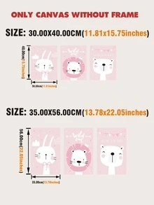 3 bức tranh hoạt hình đồ họa có khung - Nhiều màu - Xem 2