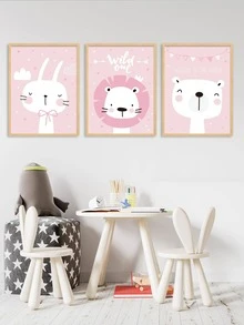 3 bức tranh hoạt hình đồ họa có khung - Nhiều màu - Xem 1