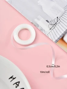 1pc Plain Color Balloon Ribbon - White - View 2