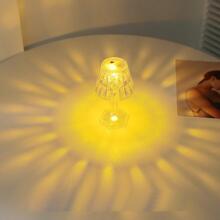 1 pieza PMMA Libro moderno transparente Luz de lectura con abrazadera para casa - transparente - Ver 4