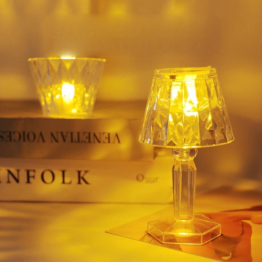 1 pieza PMMA Libro moderno transparente Luz de lectura con abrazadera para casa - transparente - Ver 1